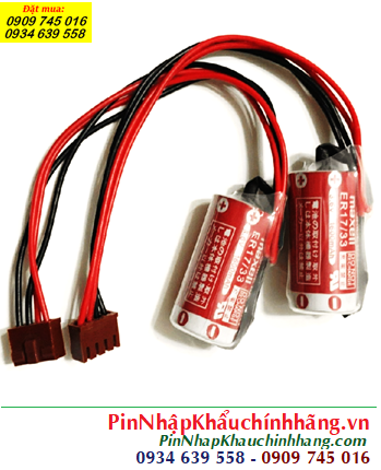 Maxell ER17/33 (zắc cắm 4holes), Pin nuôi nguồn PLC Maxell ER17/33 lithium 3.6v 2/3A 1600mAh _Xuất xứ Nhật